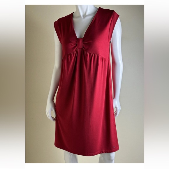 Tommy Hilfiger Red Sleeveless V-Neck Tunic - Picture 1 of 8